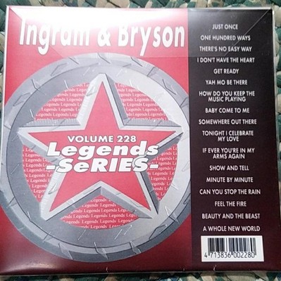 LEGENDS KARAOKE CDG JAMES INGRAM & PEABO BRYSON #228 R&B SOUL 17 SONGS .
