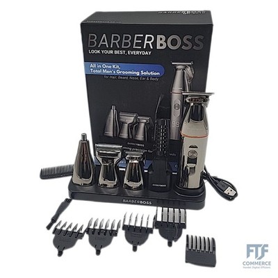 BarberBoss rasierer herren elektrisch, bartschneider herren, 5-in-1 Pflegeset fü