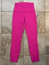 Lululemon Double Lined Align High Rise Leggings Size 4 Nulu Fabric Sonic Pink