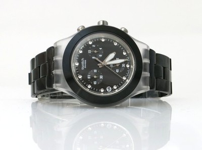 FULL BLOODED NIGHT - Swatch Diaphane Chrono - SVCK4035G - NEU und ungetragen