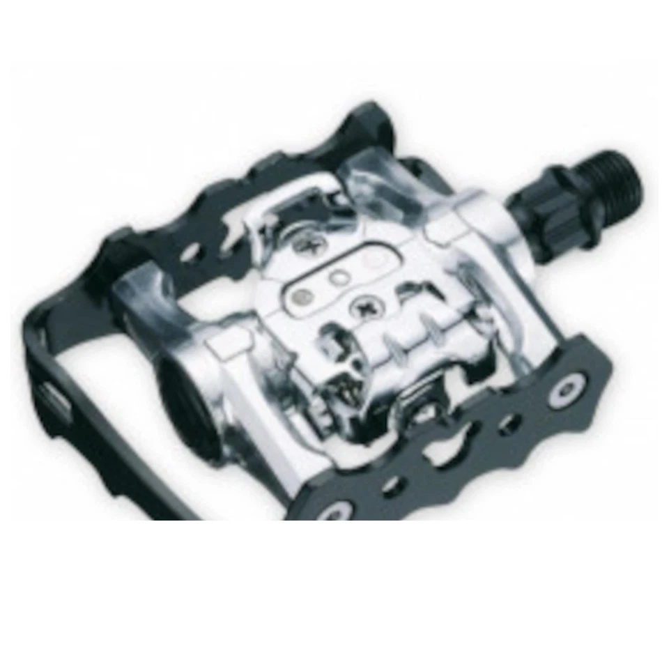 VP Pedale X92 Kombi SPD + Bärentatze Schwarz Silber + Cleats Fahrrad Pedale Set - Bild 1 von 1