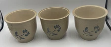 Set of 3 Vintage PFALTZGRAFF Folk Art Pottery 1984 Planter Flowerpots 5”