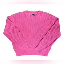 GAP Women's Vibrant Pink Crew Neck Sweater