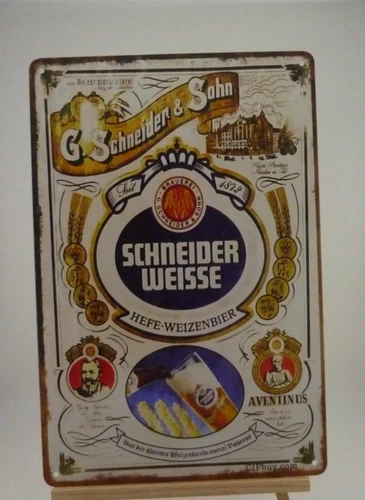 Schneider Weisse Vintage Style Beer Metal Sign German Brewery Bar Wall Decor