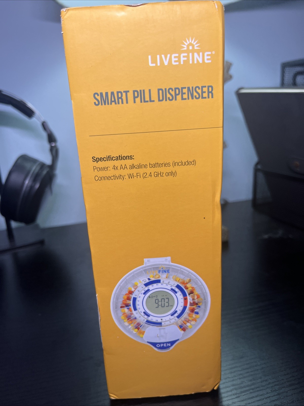 LiveFine Smart WiFi Bluetooth 28-Day Automatic Medication Pill Dispenser New OB