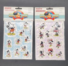 Mickey  Minnie Mouse Puffy Stickers Lot MIP 1980s/90s - Vintage Walt Disney
