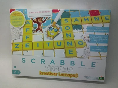 MATTEL GAMES - SCRABBLE JUNIOR - KREATIVER LERNSPASS - 2 LUSTIGE WORTSPIELE IN 1 - Bild 1 von 4