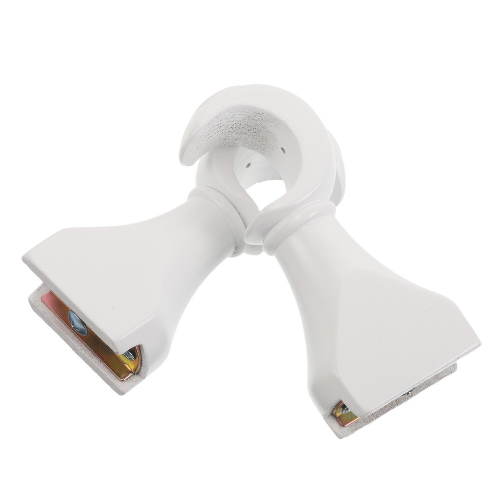 2 Pcs Wood Curtain Rod Hangers Bracket Hooks Holders Brackets