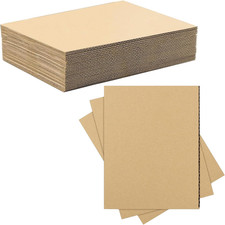50 Pezzi Di Cartone Ondulato, 20 X 30 Cm, Piatti in Cartone Rigido, Colore Marro