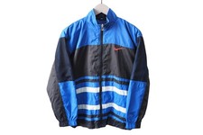 Vintage Nike Track Jacket Full Zip blue sport Women's Size S big logo 90s