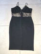 Women's Black Stretch Lace Dress Size L