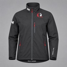 Helly Hansen Crew Jacket Men's Large Regular Softshell Midweight Coat Black