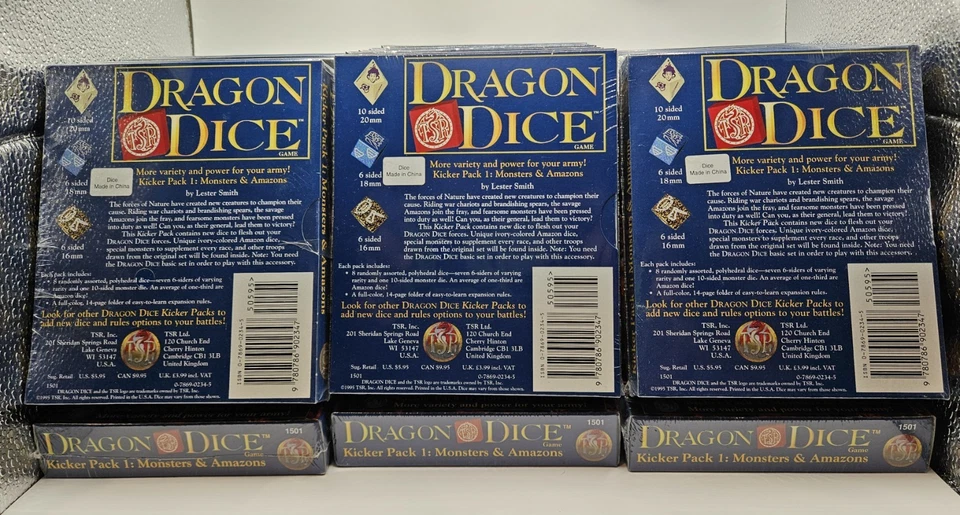 '95 Dragon Dice TSR 1501 Kicker Pack #1 Monstruos y Amazonas SELLADO Foto 4 de 4