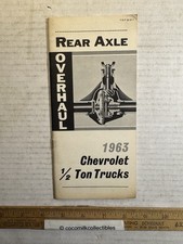 1962 Chevrolet Service 1963 Chevrolet 12 Ton Trucks Real Axle Overhaul Booklet 1962 Chevrolet Service 1963 Chevrolet 12 Ton Trucks Real Axle Overhaul Booklet
