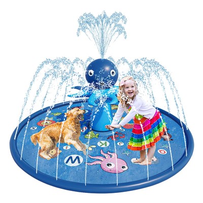 Splash Pad for , Octopus Sprinkler for Toddlers, 67'' Inflatable Summer Water ...