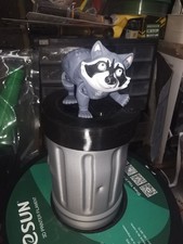 3D Printed Raccoon in a Trash Can | Raccoon Gift | Articulated Animal | Raccoon
