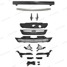 For CR-V 2007-09 Front Bumper, Grille Fog Light Lamps & Reinforcement Bracket