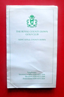 vtg - Golf scorecard - THE ROYAL COUNTY DOWN GOLF CLUB gc - Ireland
