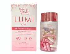 LUMI Glutathione 24H Beauty Vault Whitening Skin Glow Capsules Japan Made 60s