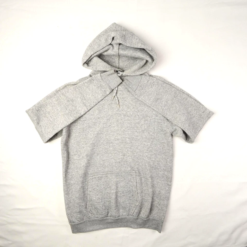 Sudadera con Capucha Vintage Años 80 Para Hombre Grande XL Gris Raglán Sudadera Tultex Ultra Polar 120 Foto 2 de 4