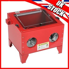 90L Bench Top Sand Blasting Cabinet Sand Blaster Abrasive Grit Shot Blast LED
