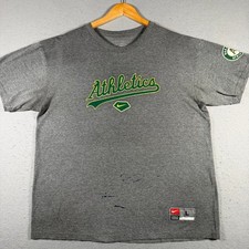 Vintage Nike Oakland Athletics MLB Baseball T Shirt Men's Large Gray Nike Team
