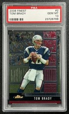 TOM BRADY PSA 10 2008 TOPPS FINEST FOOTBALL #2 GEM MINT PATRIOTS 6768
