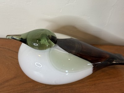 Oiva Toikka Male Eider Haahka Glass Bird Signed by Artist