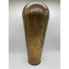 Brass Hammered Umbrella Stand Gold Mid Century Modern MCM Regency Vintage Retro