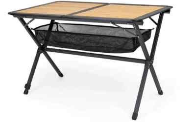 Berger Royal Alu-Bambus Rolltisch schwarz 110x70cm Campingzubehr Outdoor  B-Ware | eBay.de
