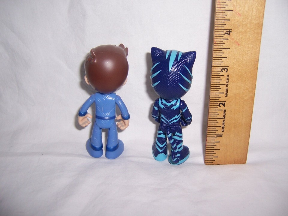 PJ Masks Connor No Mask Catboy Transforming Action Figures Lot of 2