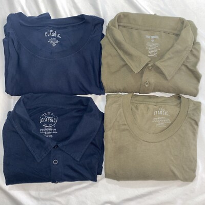 True Classic Mens Polo Shirt Crewneck Short Sleeve Lot Of 4 XXL