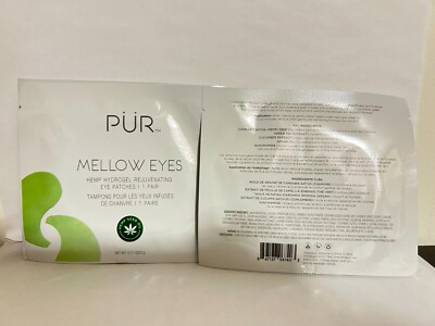 5x Pur Mellow Eyes Hydrogel Rejuvenating Eye Patches 1 pair 0.11oz Each New