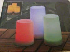 Sterno Home Outdoor LED Color Changing Candles w Remote Control, 3-Pack
