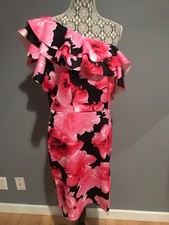 Alexa Admor Nordstrom Pink Floral Sheath Dress Size Large