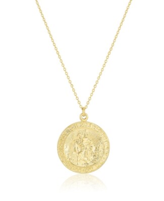 Set & Stones Saint Christopher Necklace 14k Gold Filled