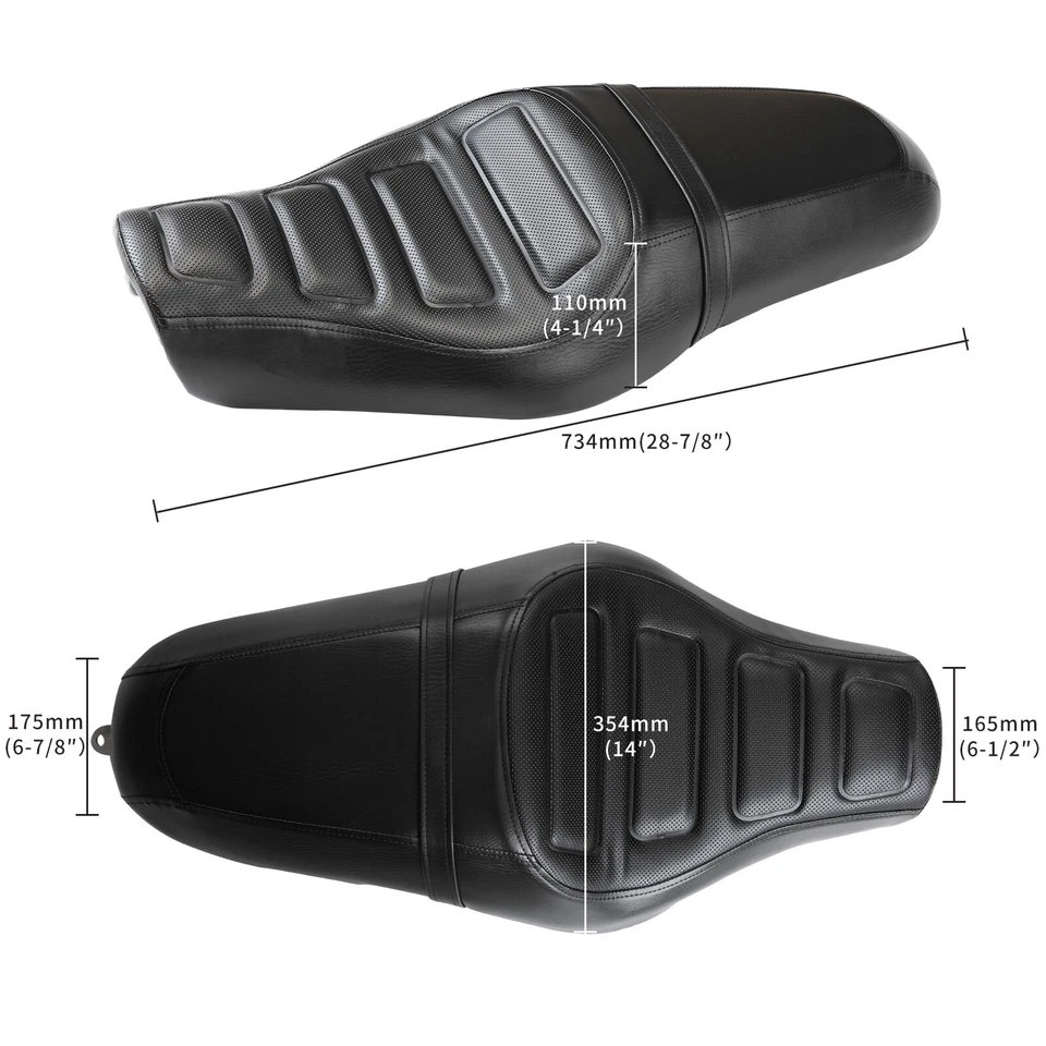 Asiento de pasajero de conductor dos para Harley Davidson Sportster XL 1200 883 2004-2015 Foto 3 de 4