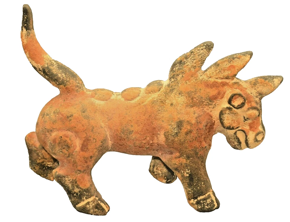 Antique Original Chinese Ancient Mythical Tomb Guardian Lion Statue Sculpture - Image 4 of 4