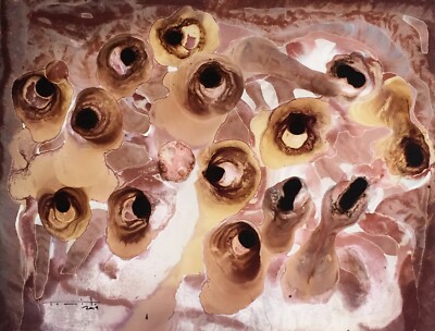 Jose Tonito Original Fine art painting.Organic realistic.SUSPICIOUS ELEMENT