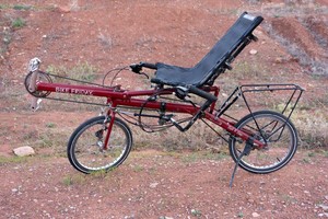 Bike Friday Sat-R-Day folding recumbent, red, underseat steering | eBay