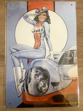 METAL SIGN 12 x 8  Tin Retro vintage GULF Men Cave Garage decor