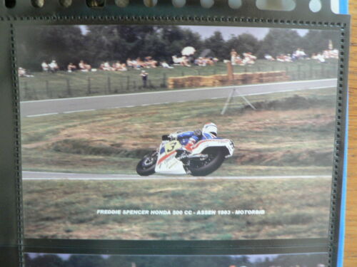S0849-PHOTO- FREDDIE SPENCER HONDA 500 CC ASSEN 1983 NO 3 CASTROL MOTO GP - Afbeelding 1 van 1