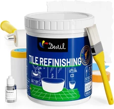 Tub Paint, Tub and Tile Refinishing Kit with Tools, White Bathtub Paint Water Ba
