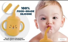 Baby And Toddler Silicone Sippy Cups BPA Free Kids Sippy Cup With Straw