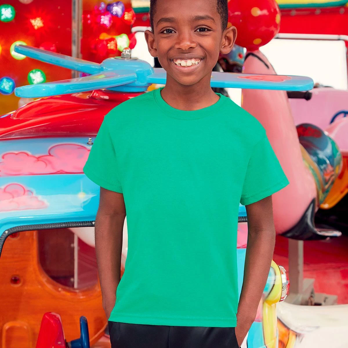 Fruit Of The Loom - Felpa Per Bambino Con Maniche Lunghe, Confezione Da 2, Comoda E Morbida, Taglia 14-15 Anni, Azzurro Cielo - 5