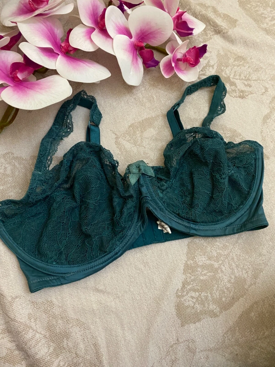 Emotions tourquise Bra size it3d us 34d eu 75d Unpadded underwired Dark  Green