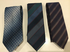 3 x Vintage Retro Striped Patterned Ties Polyester St Michael Canda C & A
