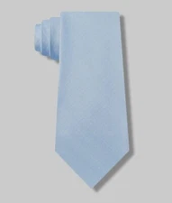 $65 Calvin Klein Men's Blue Slim Solid Silk Formal Business Neck Tie 60 x 3