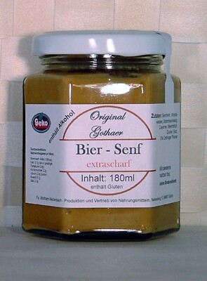 ''GEKO'' Original Gothaer Bier Senf, extrascharf - 180ml - OVP   #5386