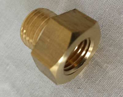 1/2 NPT Stecker auf 5/8 UNF Buchse auf Reduzierstück Öldruckmesser Adapter Messingsumpf